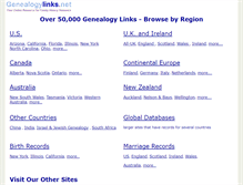 Tablet Screenshot of genealogylinks.net
